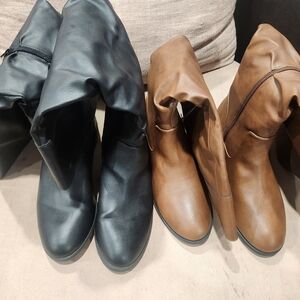 Stylish Black and Brown Women's Boots